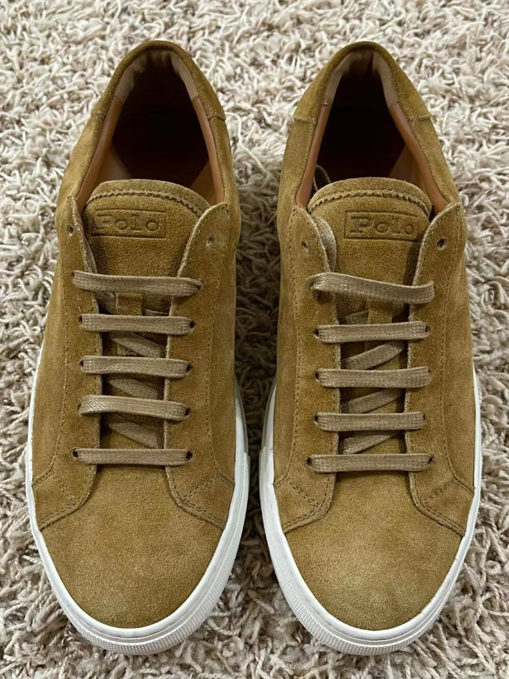 Polo Ralph Lauren Men’s Jermain Lux Suede Leather Sneakers Shoes, Size 7.5 (New) - Picture 8 of 16
